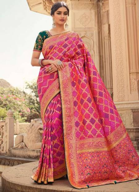 Pink And Purple Colour Royal Vrindavan Vol 23 New Latest Designer Festive Wear Saree Collection 10164